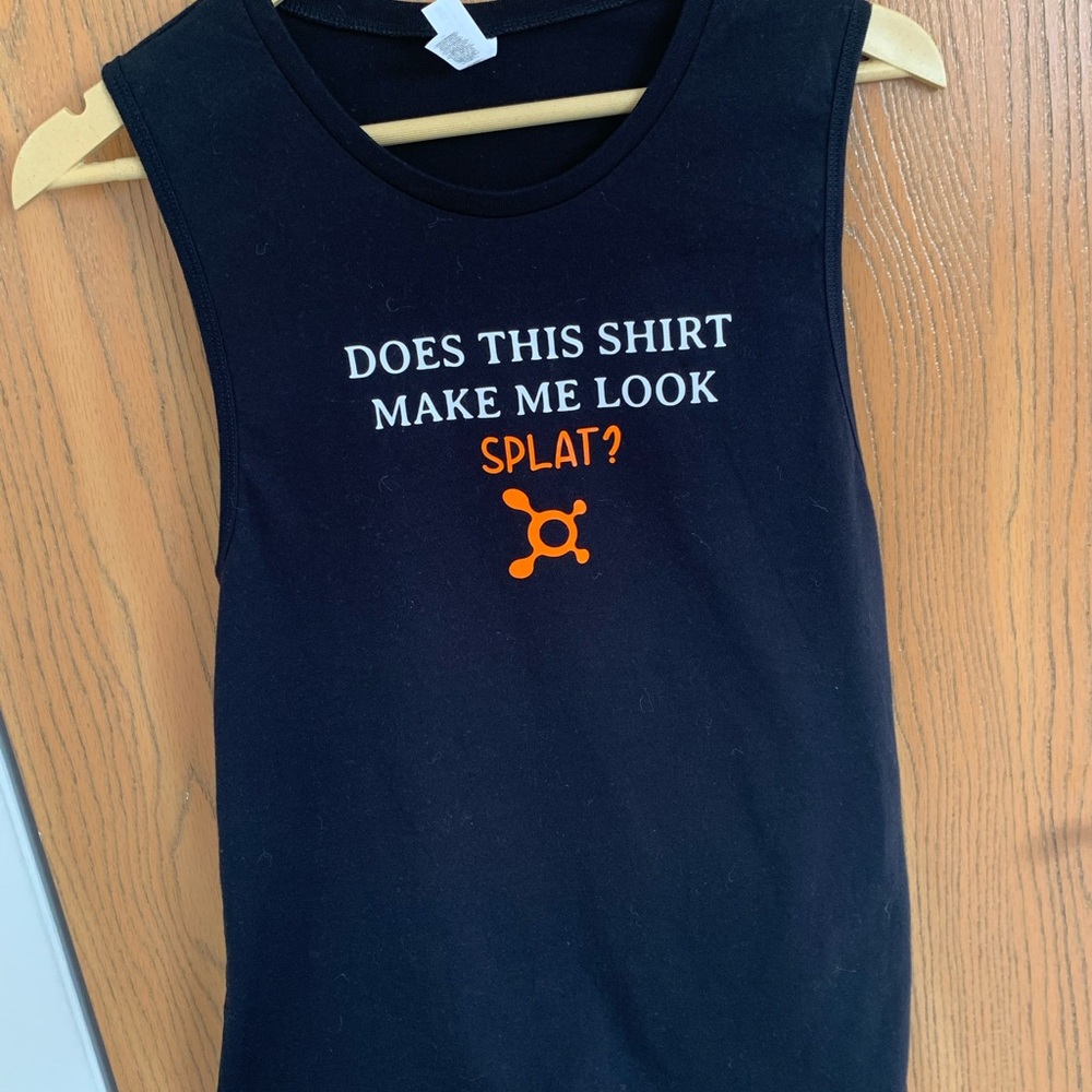 Woman’s orange theory work out tank